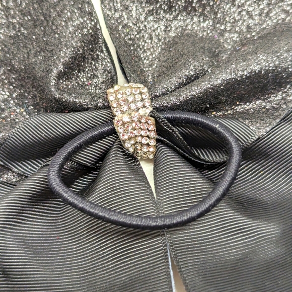 🎃 New Nightmare Before Christmas Glittery Hair Bow Tie Handmade - Picture 3 of 6